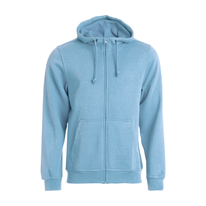 Felpa Basic Hoody, Full Zip, Uomo