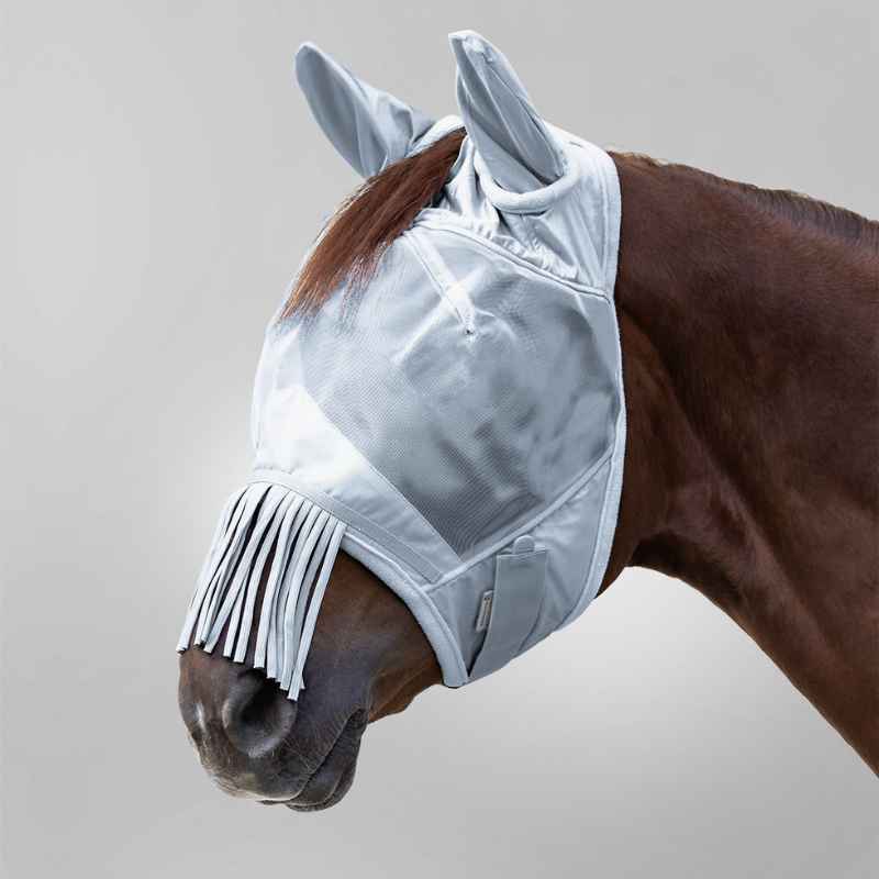 Maschera Antimosche Premium, Protezione Orecchie, Frangia
