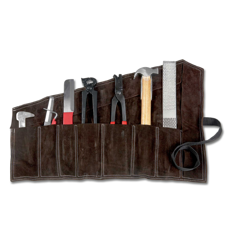 Set Completo Attrezzi per Mascalcia, Borsa in Pelle