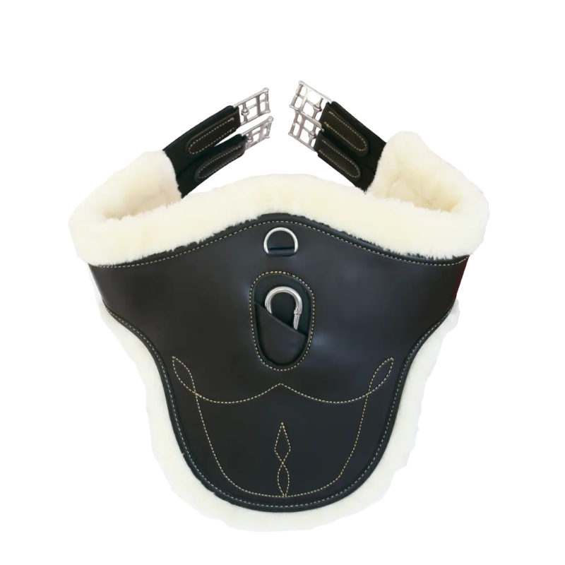 Sottopancia Pararamponi con Agnellino - Sheepskin Stud Girth