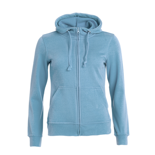 Felpa Basic Hoody, Full Zip, Donna